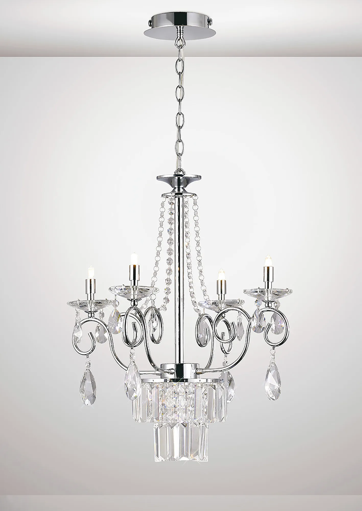 IL31615  Eden Crystal Pendant 4 Light